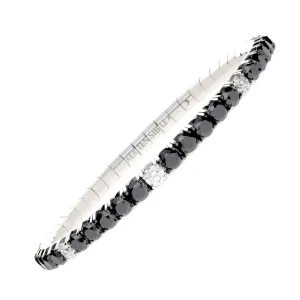 10.50 CT Black & White Diamond Stretch Tennis Bracelet
