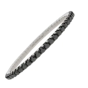 10.80 CT Black Diamond Stretch Tennis Bracelet