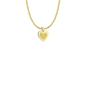 11/16 Inch 18KT Gold Plated Over Sterling Silver Engraved Dove and Heart Locket Necklace