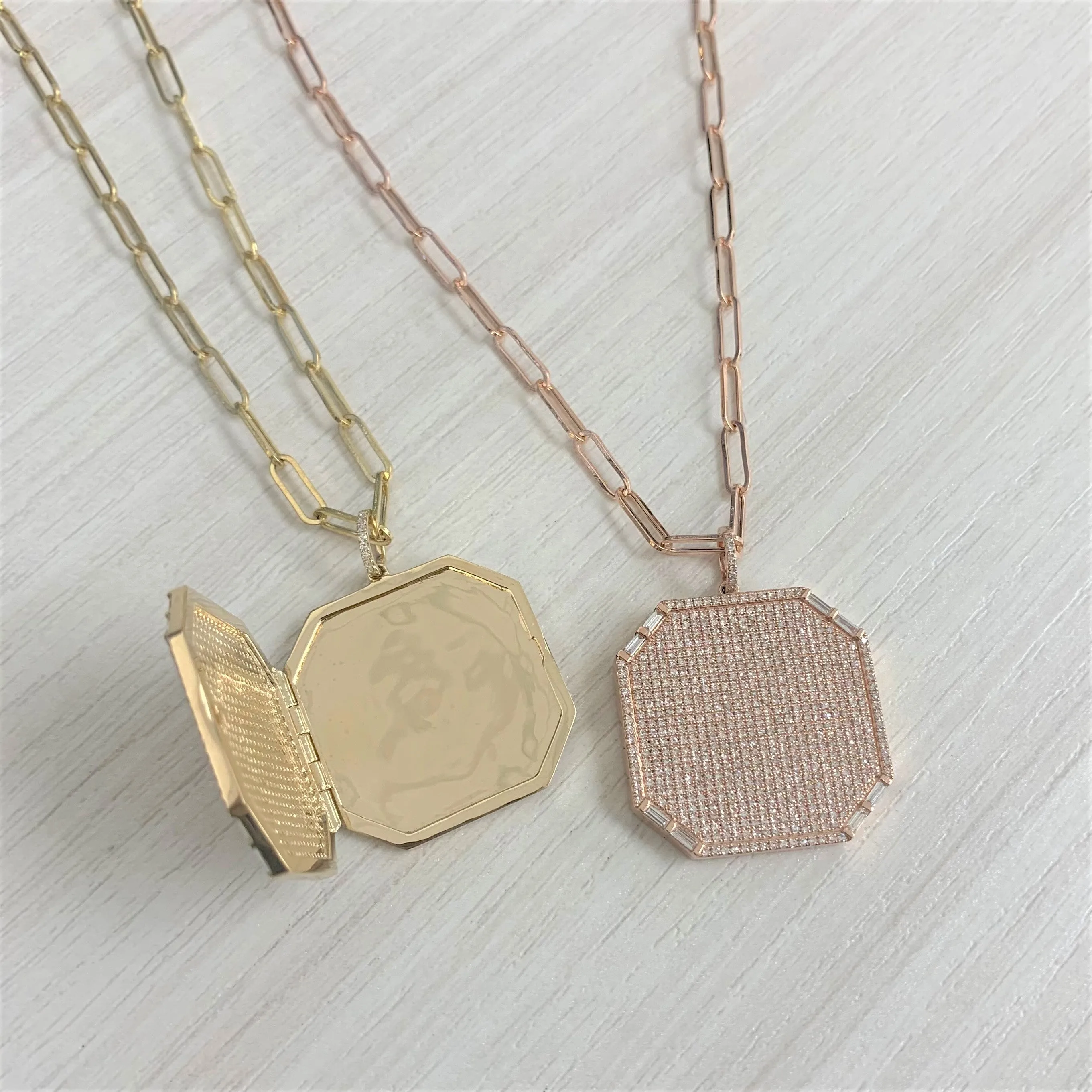 14k Gold & Diamond Locket Charm - 1.55ct