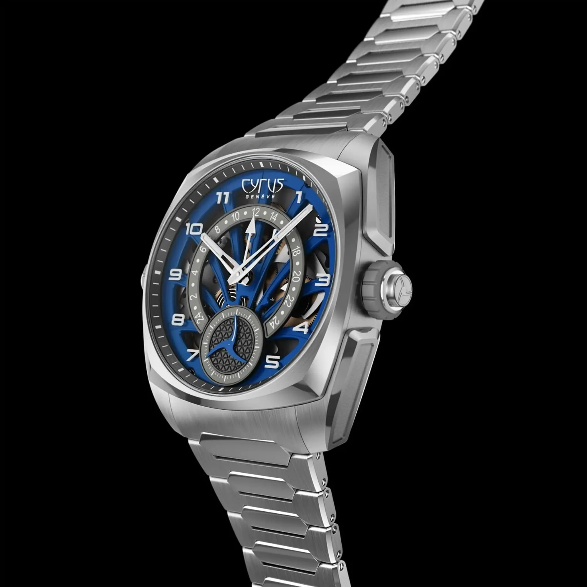 Cyrus Klepcys GMT Ocean Blue Titanium Watch