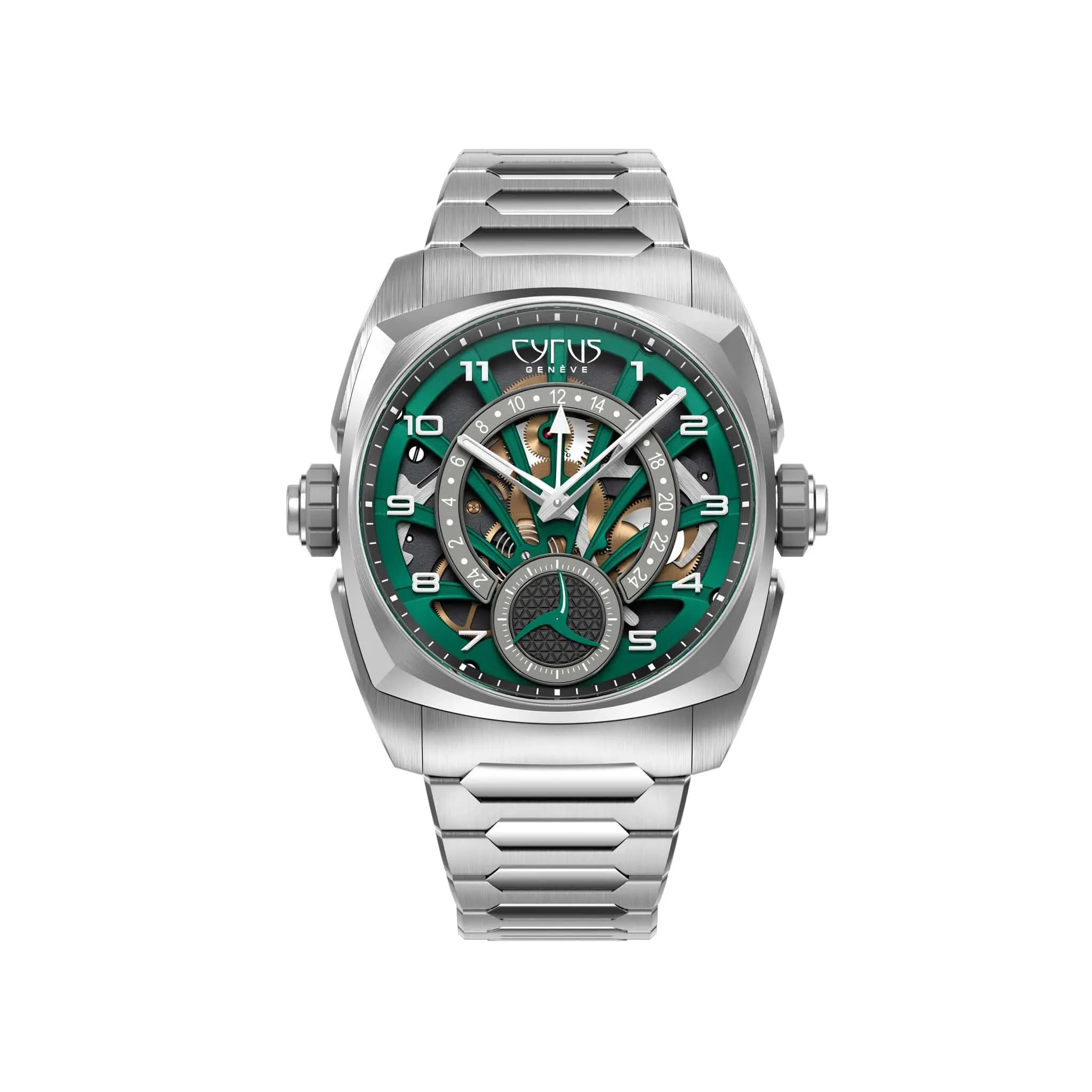 Cyrus Klepcys GMT Palm Green Titanium Watch