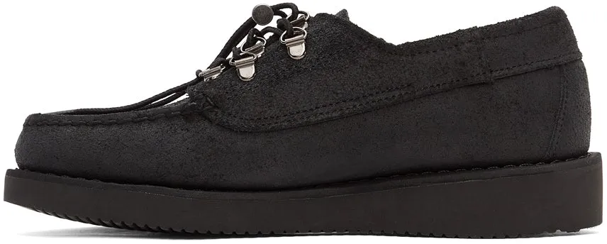 Engineered Garments Black Sebago Edition Overlap Derbys