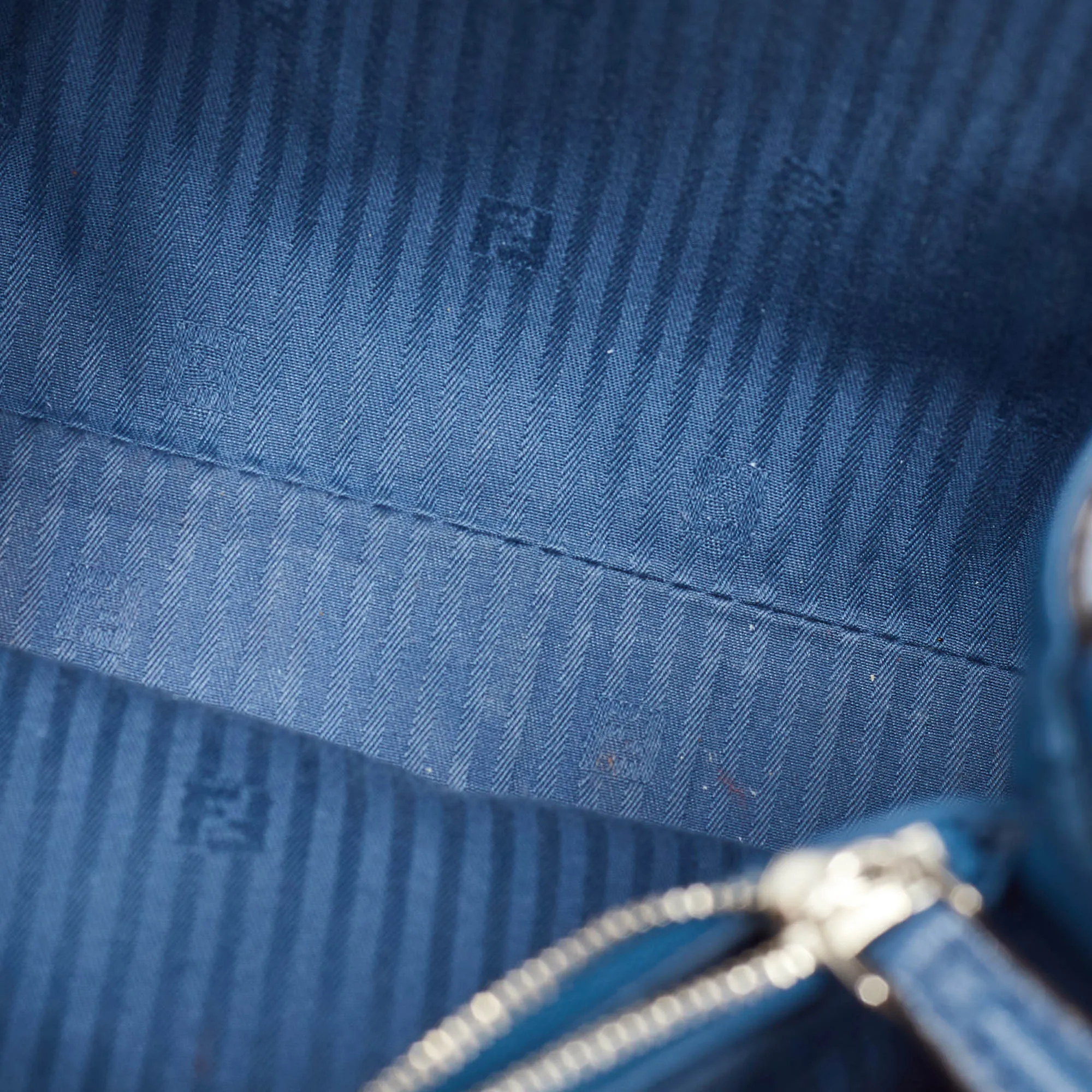 Fendi Blue Leather Petite Sac 2Jours Tote..
