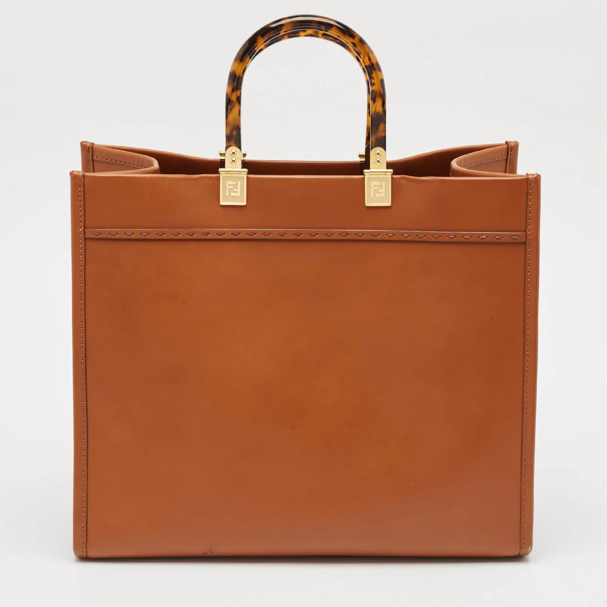Fendi Brown Leather Medium Sunshine Tote