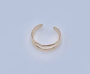 Gold Tone 2 Bar Toe Ring