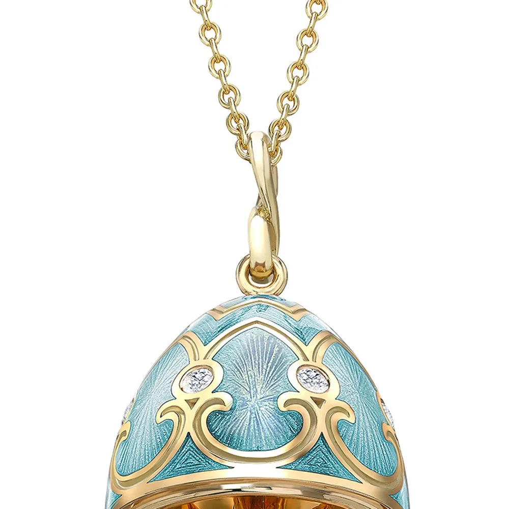 Guilloché Enamel Clover Surprise Locket