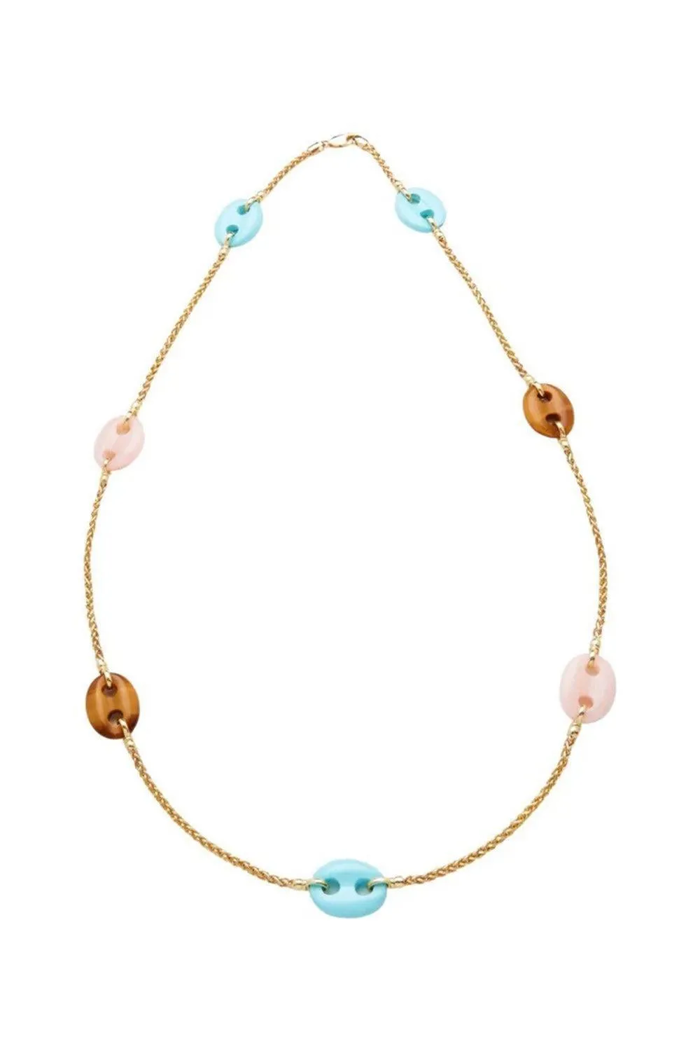 Lapis Turquoise Mini '60s Chain Necklace