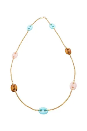 Lapis Turquoise Mini '60s Chain Necklace