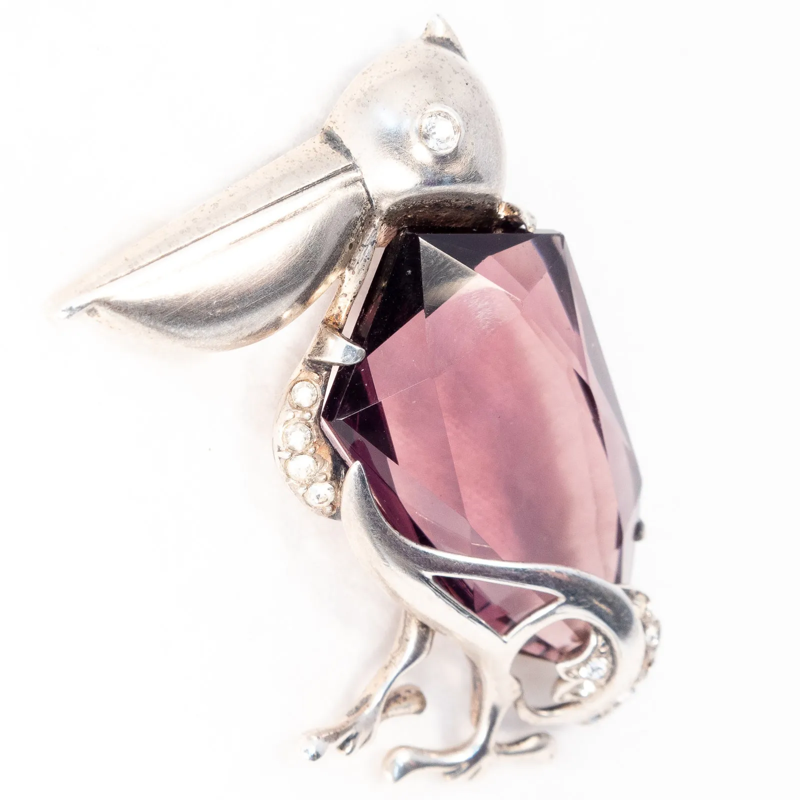 Pelican Sterling Brooch