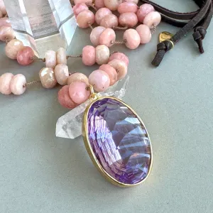 Pink Opal and Amethyst Love & Light Necklace