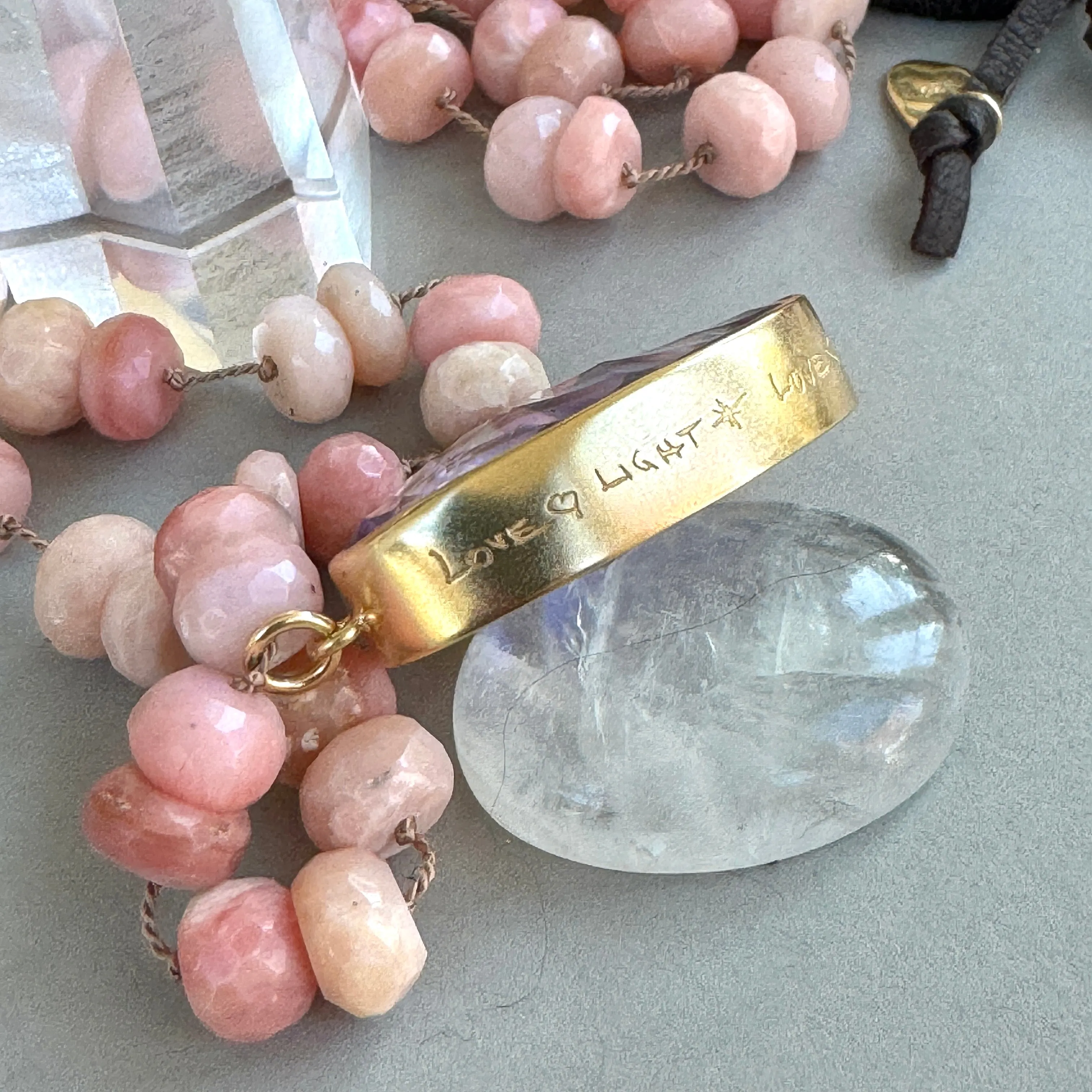 Pink Opal and Amethyst Love & Light Necklace
