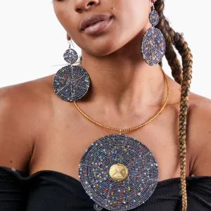 "Imari" Maasai Necklace Set - Amethyst