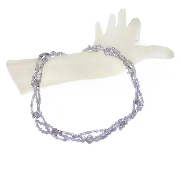 Rose de France Amethyst Triple Strand Necklace