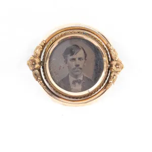 Victorian Swivel Locket Brooch