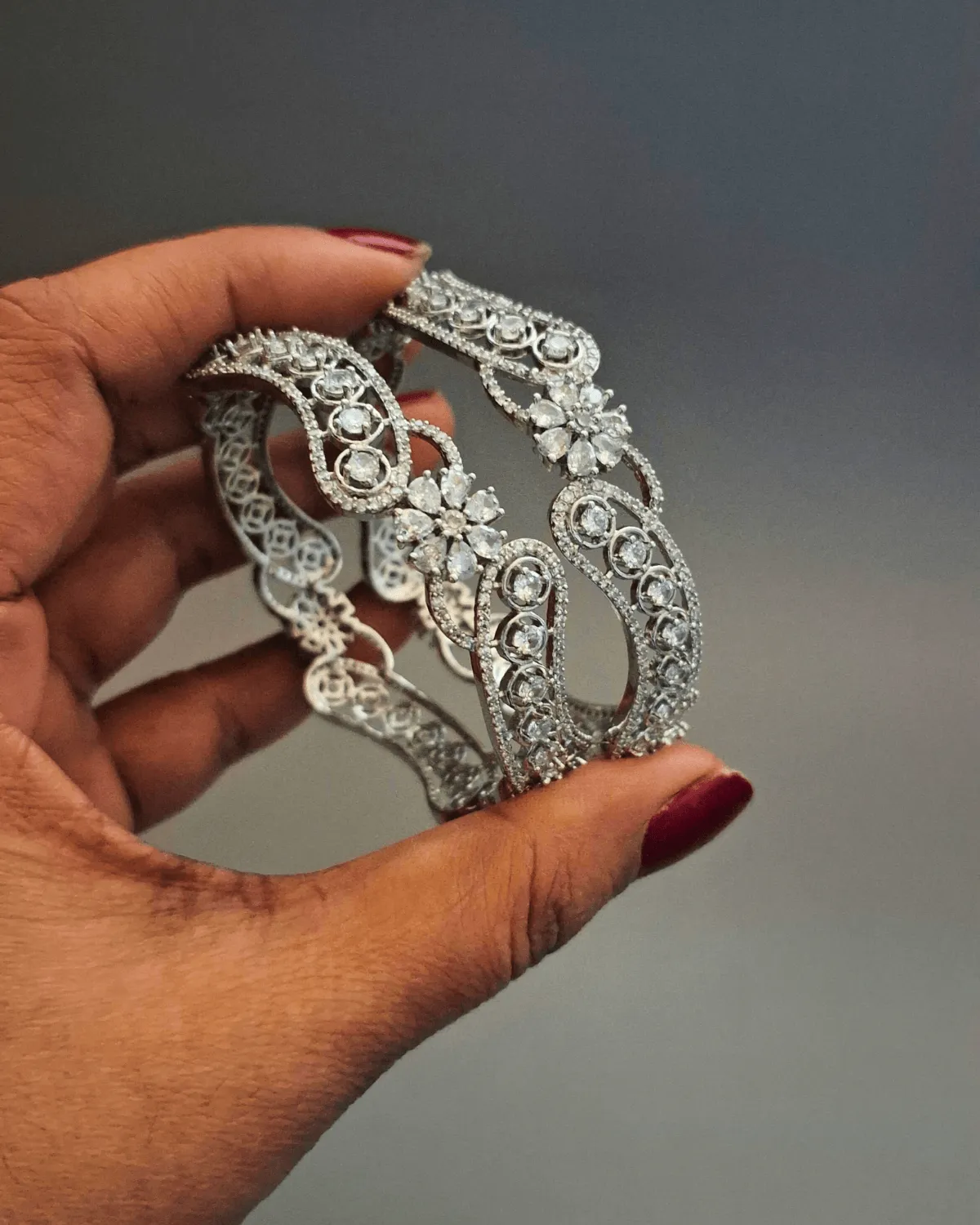 Zevarly Chahna Alluring CZ Bangles